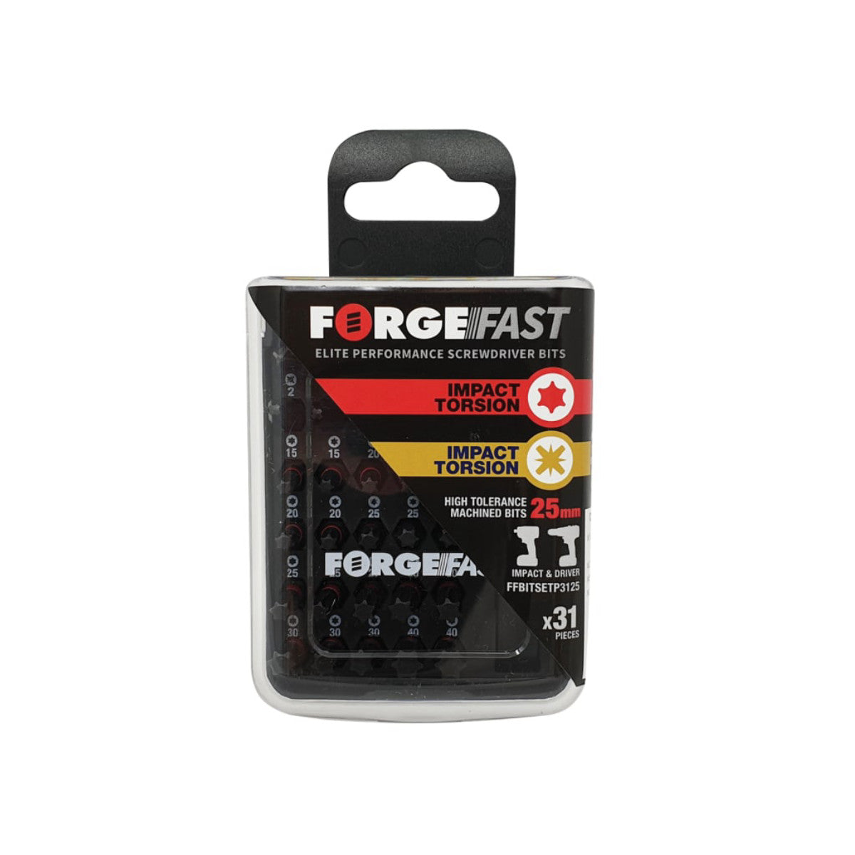 ForgeFix ForgeFast PZ/TX Compatible Impact Bit Set, 31 Piece FORFFBSPZT31