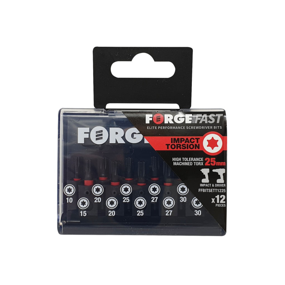 ForgeFix ForgeFast TORX Compatible Impact Bit Set, 12 Piece FORFFBST12