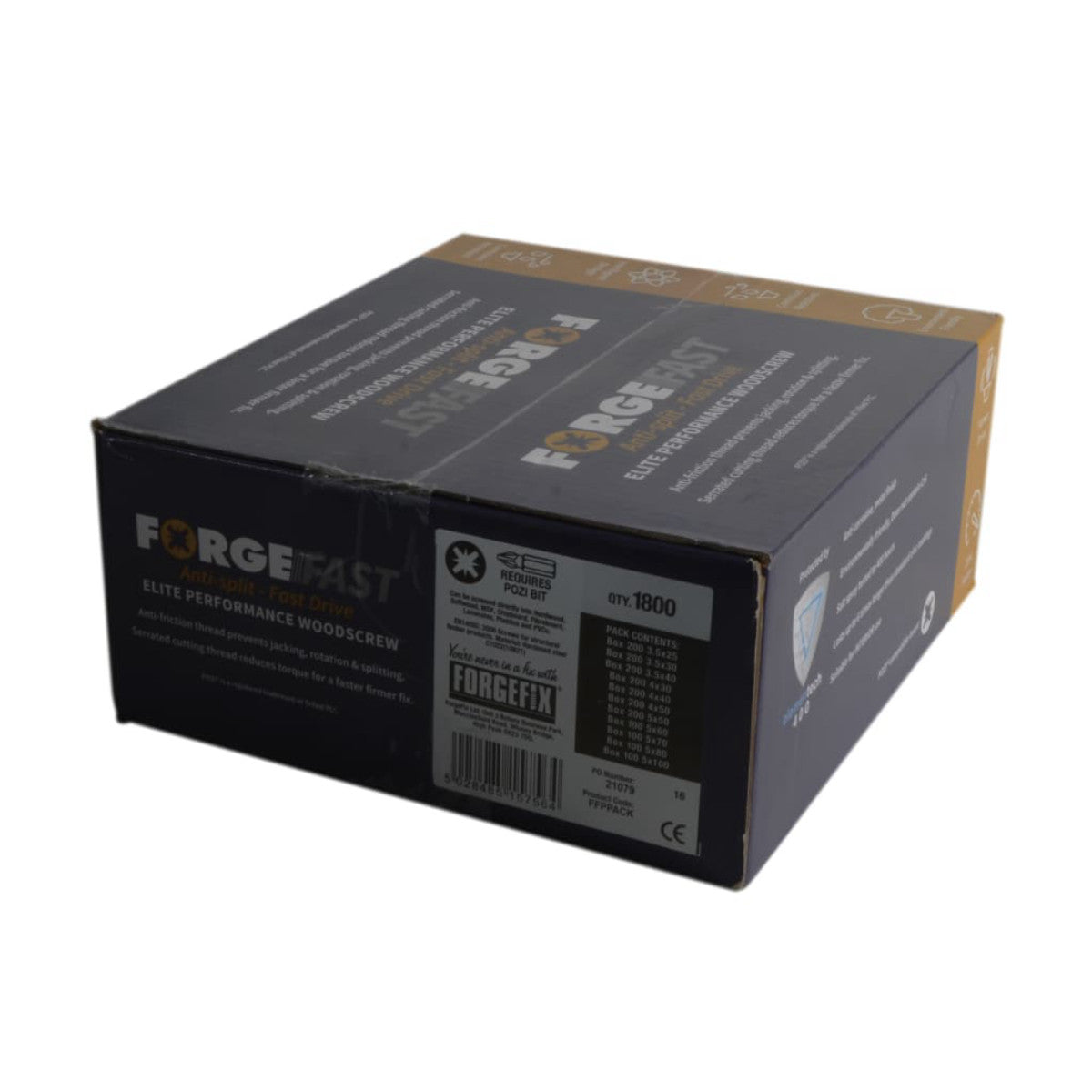 ForgeFix ForgeFast Pozi Compatible Wood Screw Forge Pack 1800 Piece FORFFPPACK