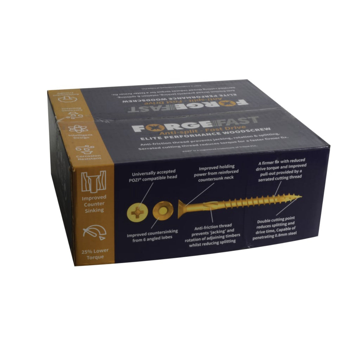 ForgeFix ForgeFast Pozi Compatible Wood Screw Forge Pack 1800 Piece FORFFPPACK
