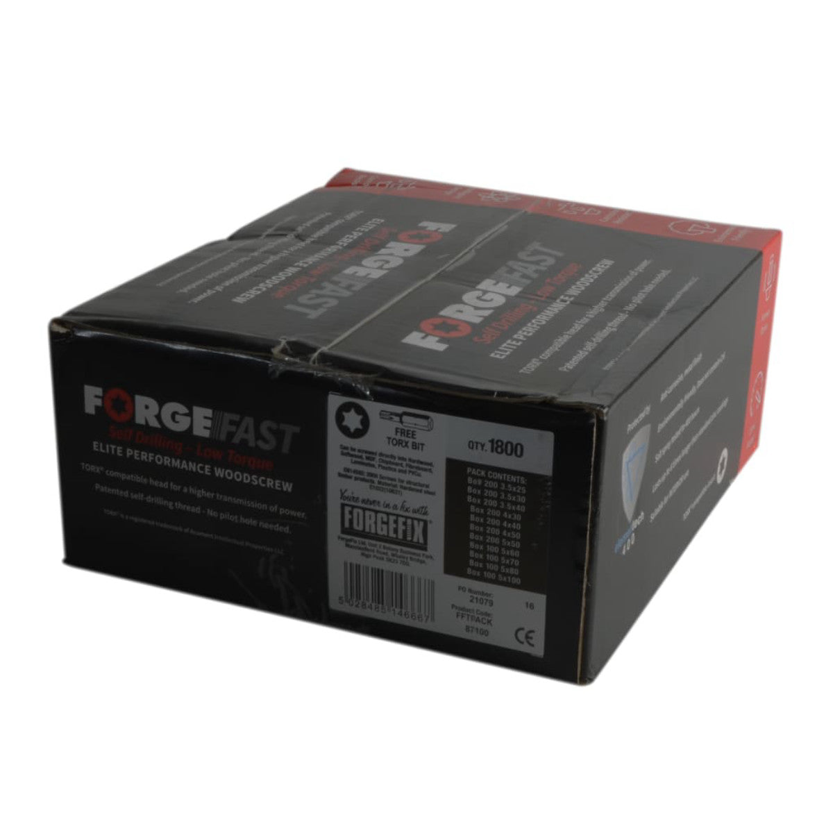 ForgeFix ForgeFast Torx Compatible Wood Screw Pack 1800 Piece FORFFTPACK