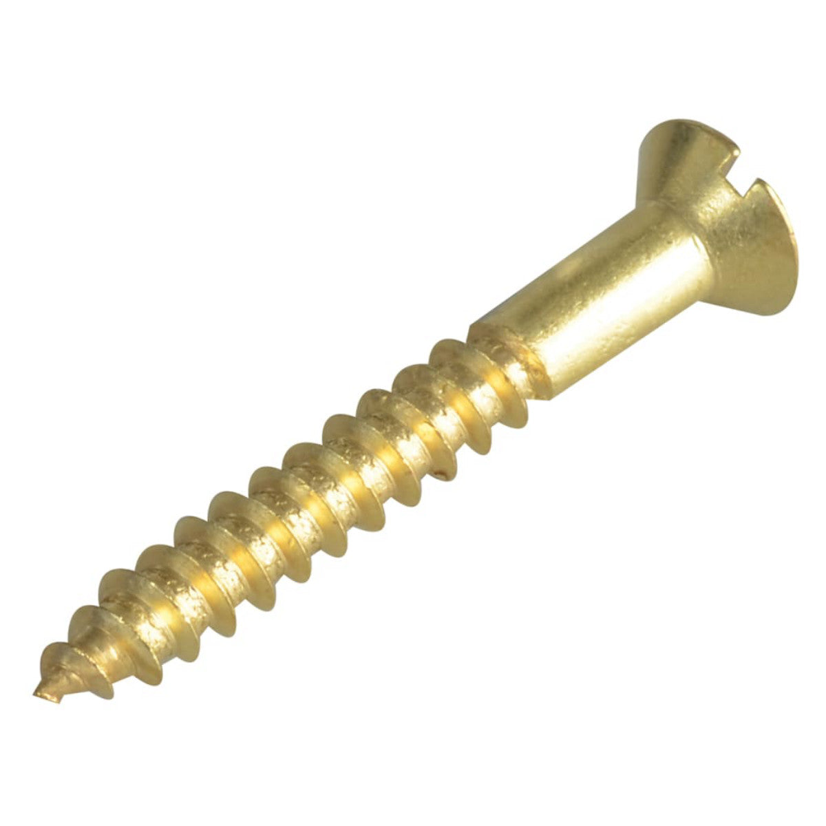 ForgeFix Wood Screw Slotted CSK Brass 1.1/2in x 10 ForgePack 8 FORFPC11210B
