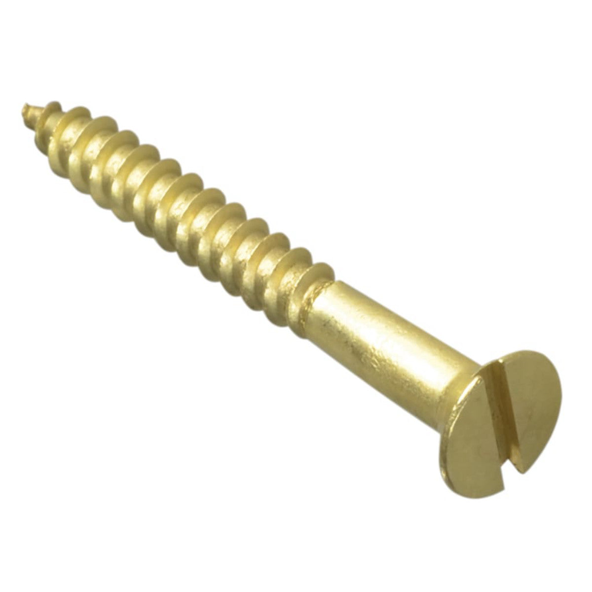ForgeFix Wood Screw Slotted CSK Brass 1.1/2in x 8 ForgePack 10 FORFPC1128B