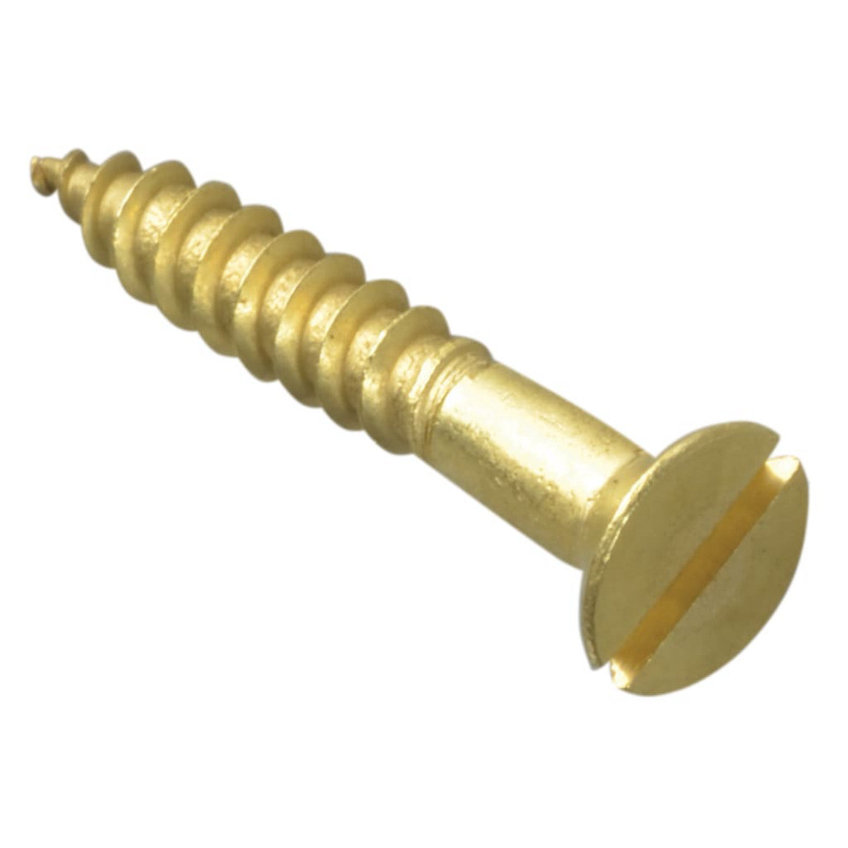 ForgeFix Wood Screw Slotted CSK Brass 1.1/4in x 10 ForgePack 10 FORFPC11410B