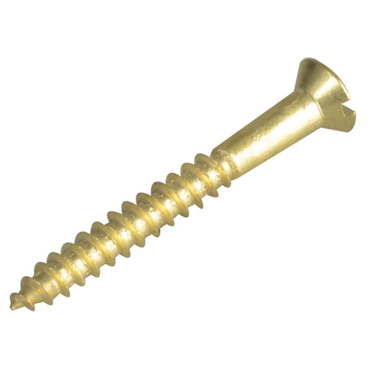 ForgeFix Wood Screw Slotted CSK Brass 1.1/4in x 6 ForgePack 15 FORFPC1146B