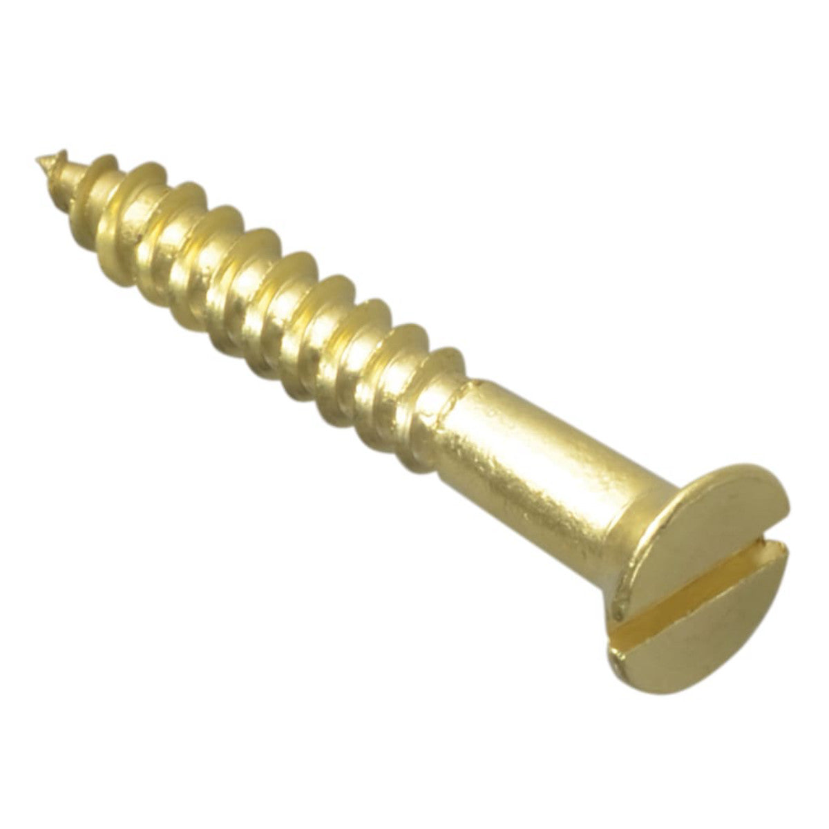 ForgeFix Wood Screw Slotted CSK Brass 1.1/4in x 8 ForgePack 12 FORFPC1148B