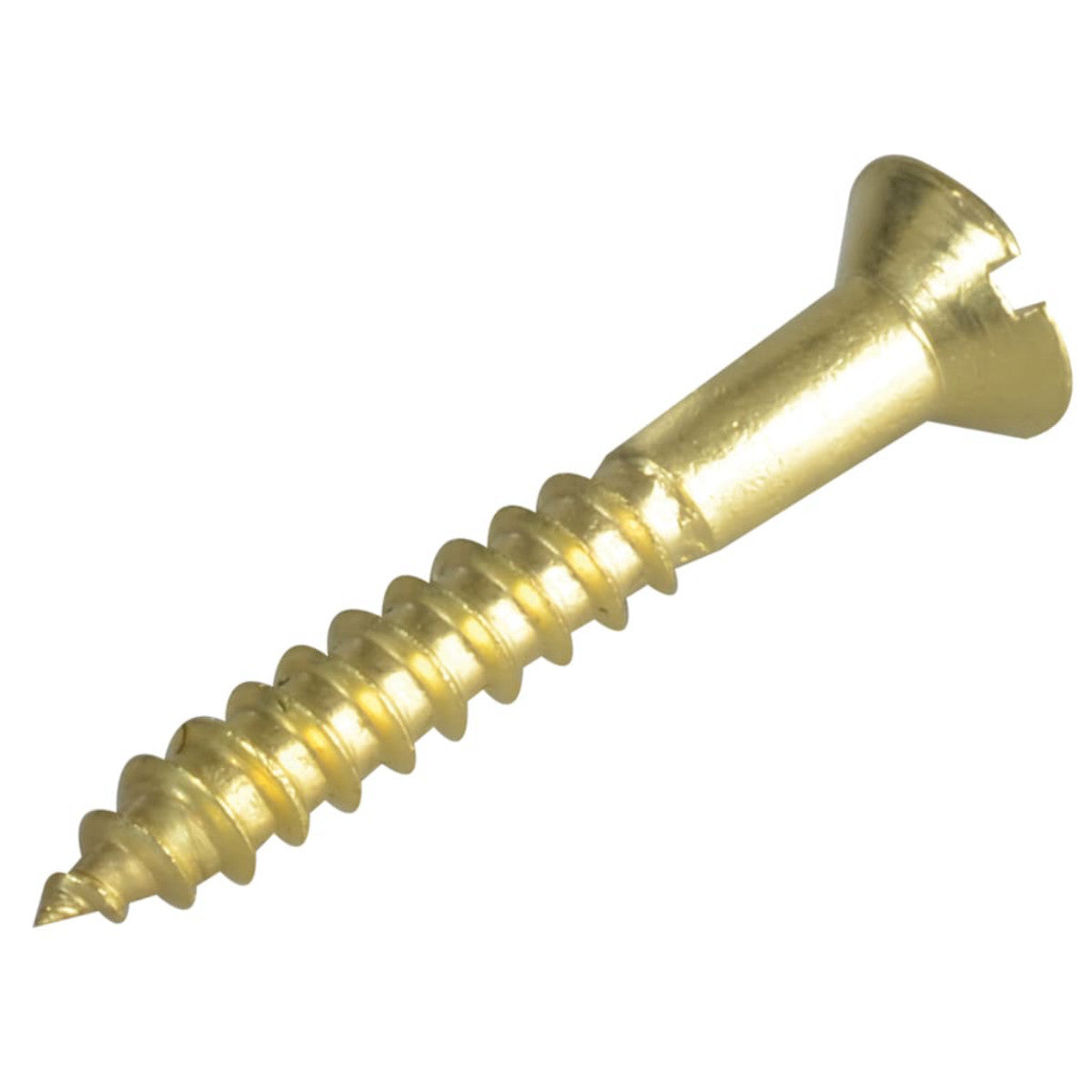 ForgeFix Wood Screw Slotted CSK Brass 1.1/4in x 8 ForgePack 12 FORFPC1148B