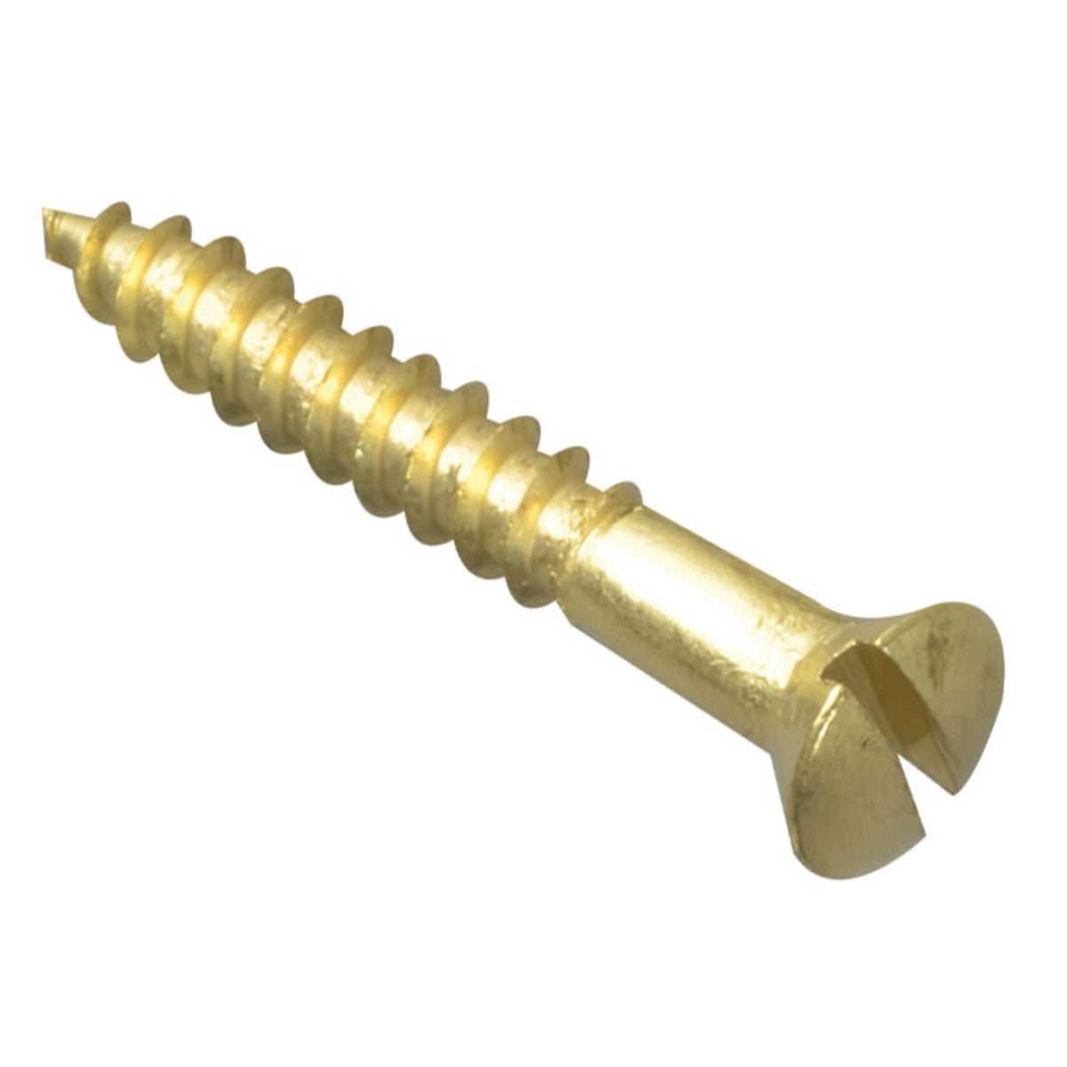 ForgeFix Wood Screw Slotted CSK Brass 1in x 6 ForgePack 20 FORFPC16B