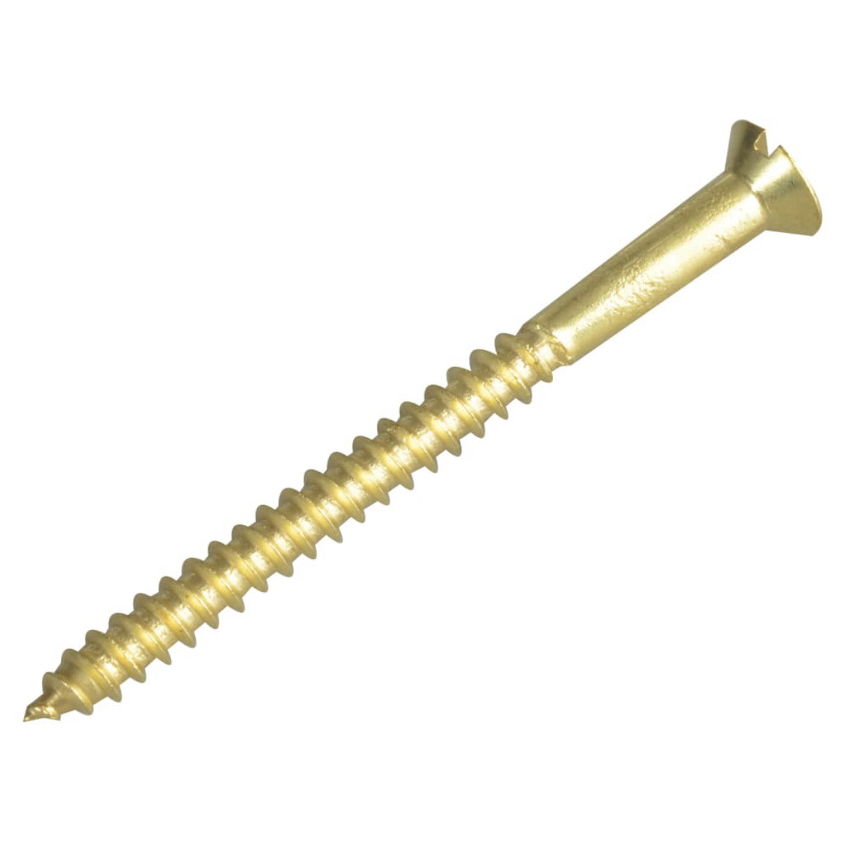 ForgeFix Wood Screw Slotted CSK Brass 2.1/2in x 10 ForgePack 6 FORFPC21210B