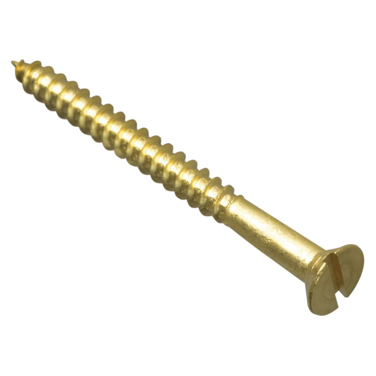 ForgeFix Wood Screw Slotted CSK Brass 2.1/2in x 12 ForgePack 4 FORFPC21212B