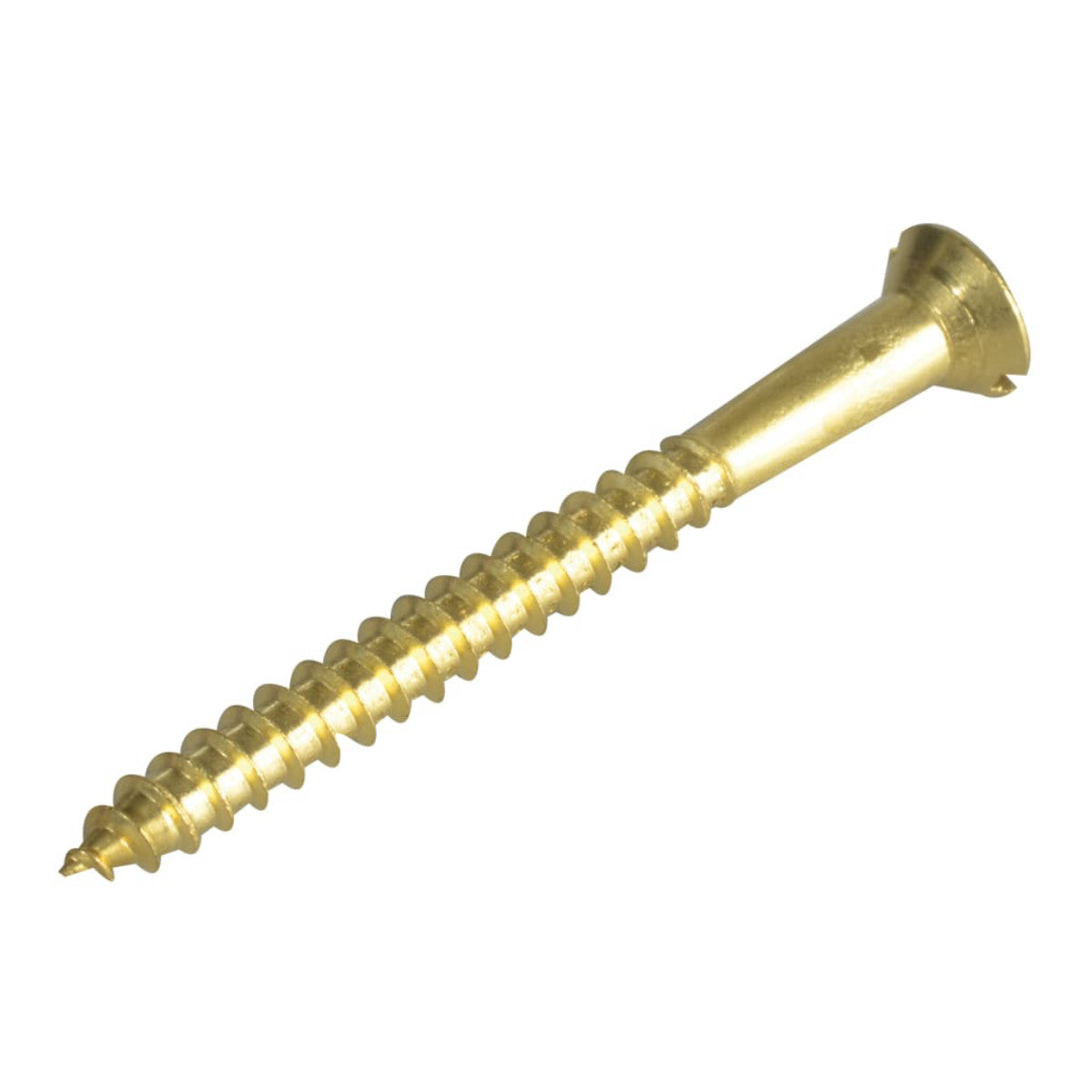 ForgeFix Wood Screw Slotted CSK Brass 2.1/2in x 12 ForgePack 4 FORFPC21212B