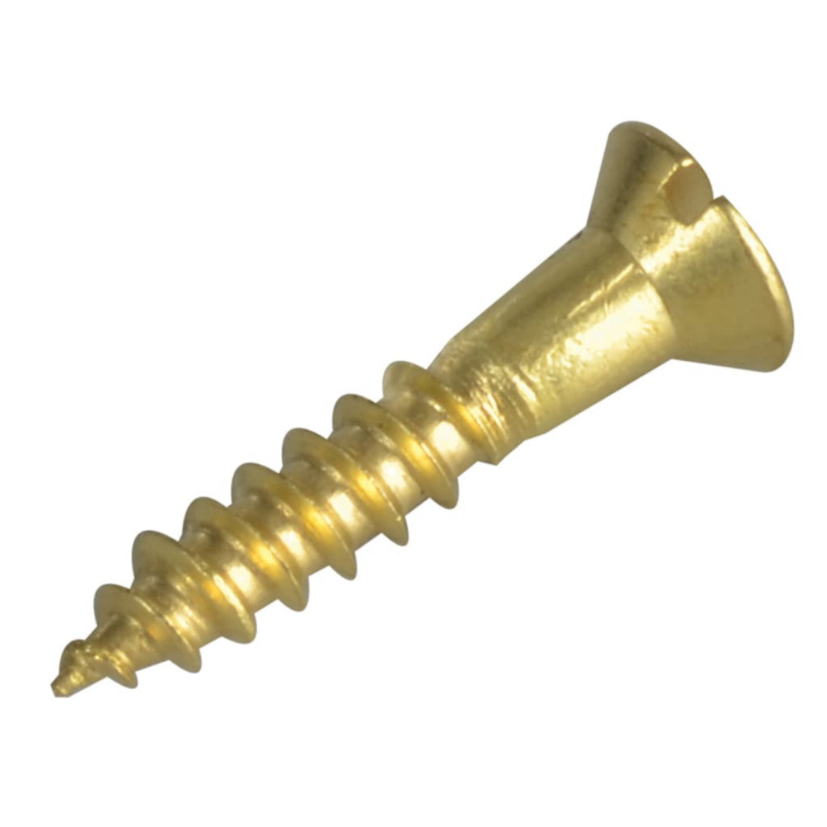 ForgeFix Wood Screw Slotted CSK Brass 3/4in x 6 ForgePack 25 FORFPC346B