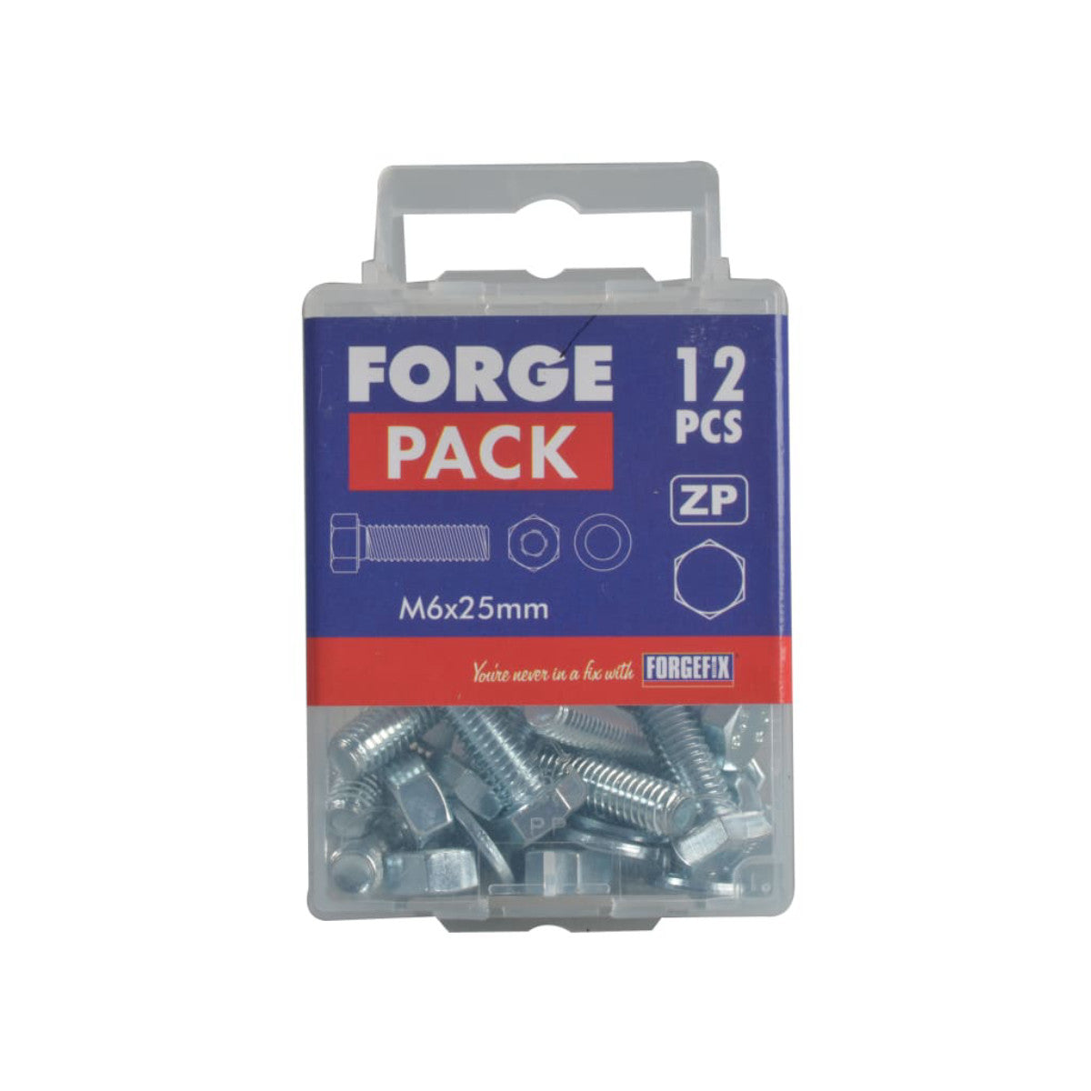 ForgeFix High Tensile Set Screw ZP M6 x 25mm ForgePack 12 FORFPHBN625