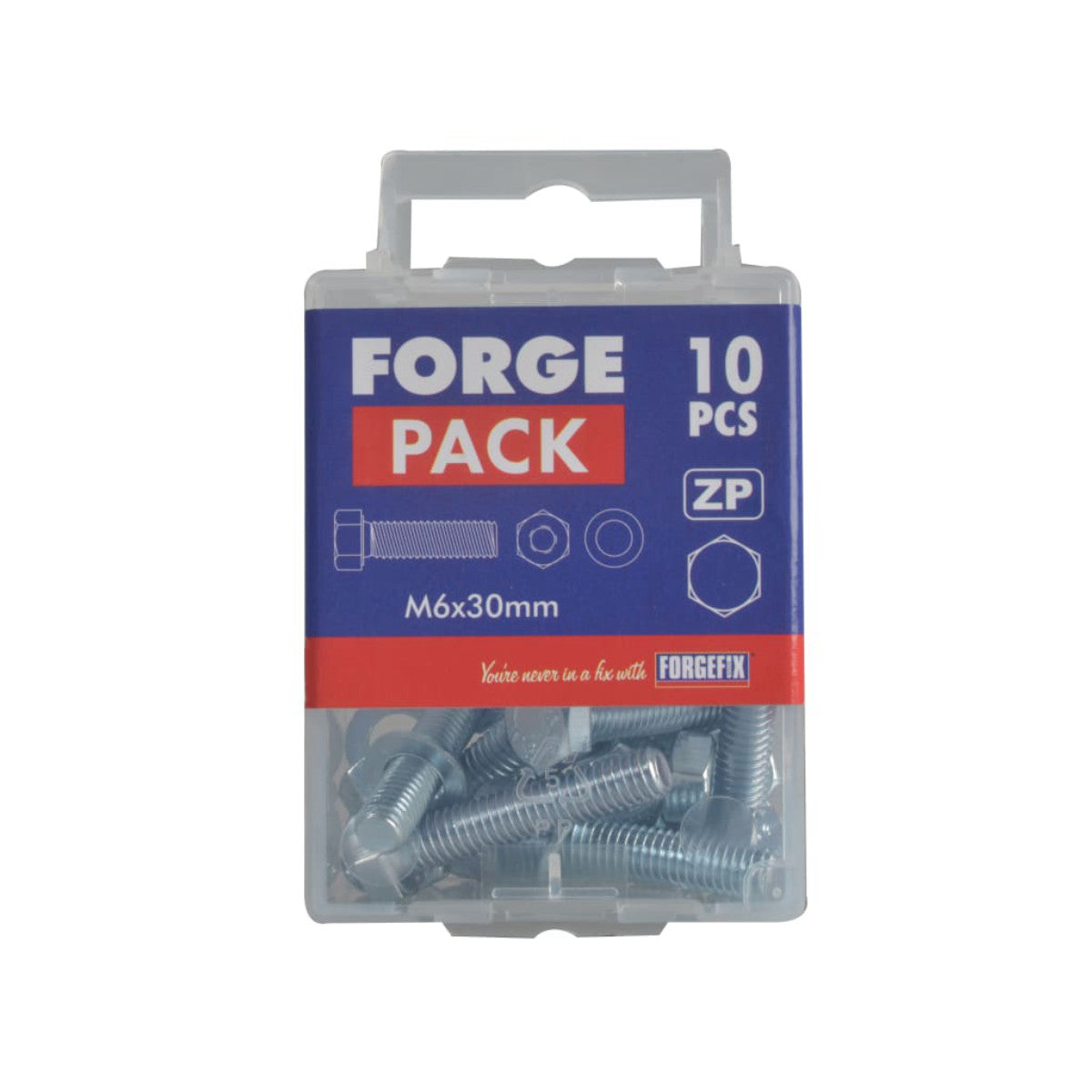 ForgeFix High Tensile Set Screw ZP M6 x 30mm Forge Pack 10 FORFPHBN630
