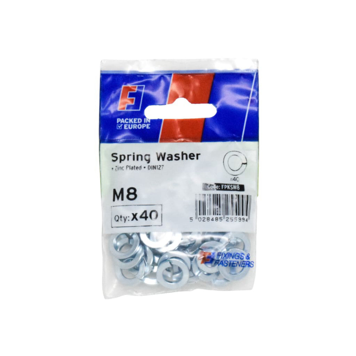 ForgeFix Spring Washer M8 ForgePack 40 FORFPKSW8