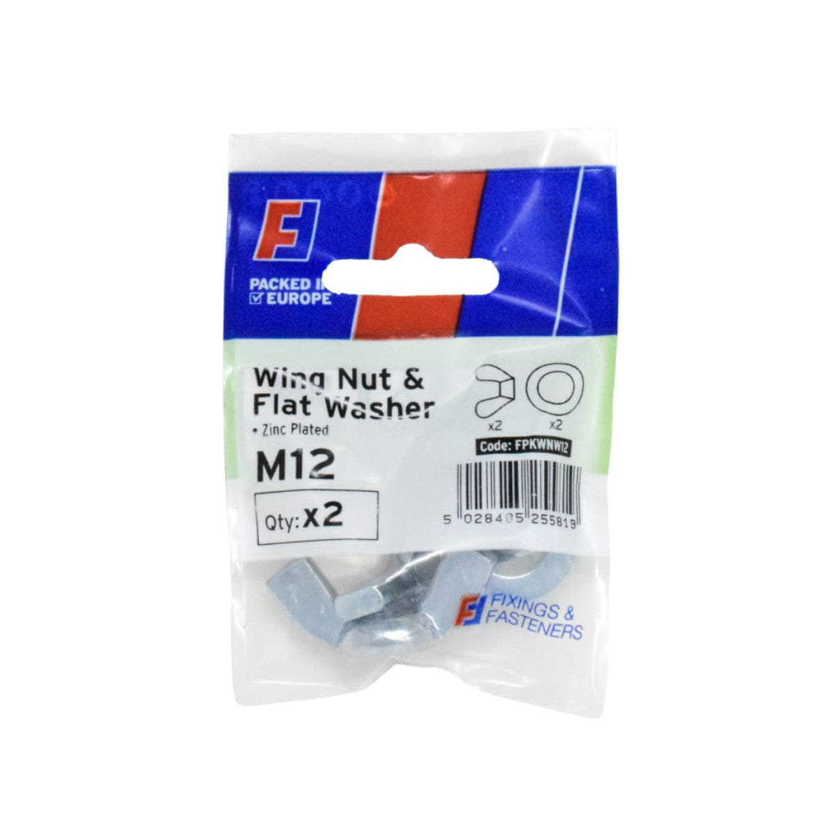 ForgeFix Wing Nut & Washer M12 ForgePack 2 FORFPKWNW12