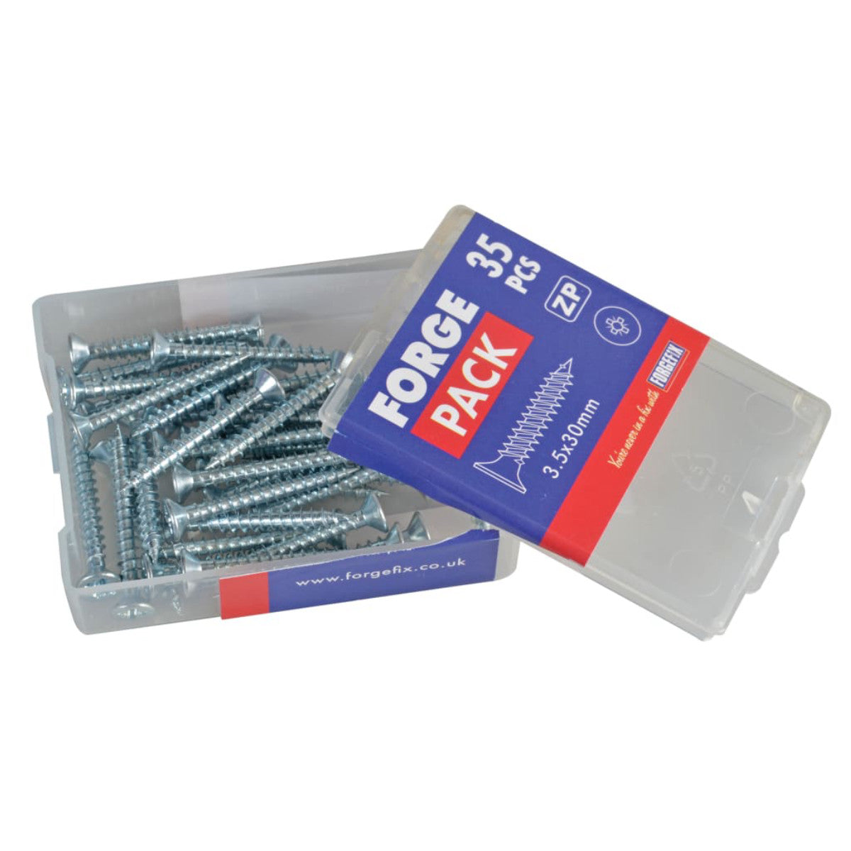 ForgeFix Multi-Purpose Pozi Compatible Screw CSK ST ZP 3.5 x 30mm Forge Pack 35 FORFPMP3530Z
