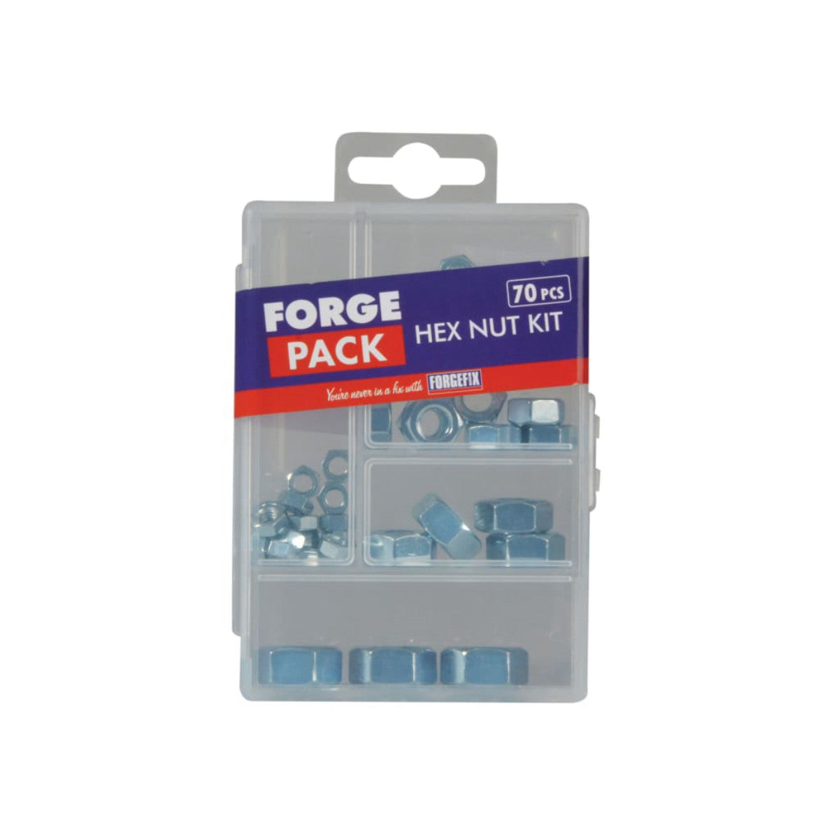 ForgeFix Hexagon Nut Kit ForgePack 70 Piece FORFPNUTSET