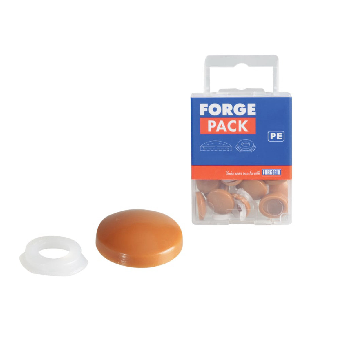 ForgeFix Domed Cover Cap Light Brown No. 6-8 ForgePack 20 FORFPPDT4