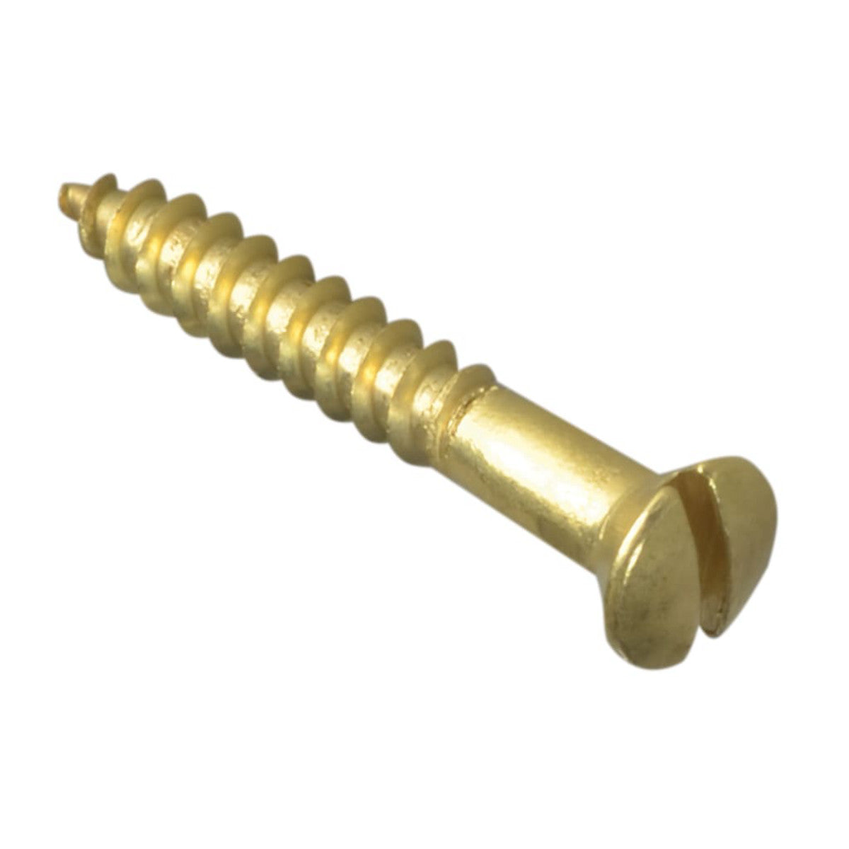 ForgeFix Wood Screw Slotted Raised Head Solid Brass 1in x 6 ForgePack 20 FORFPRA16B