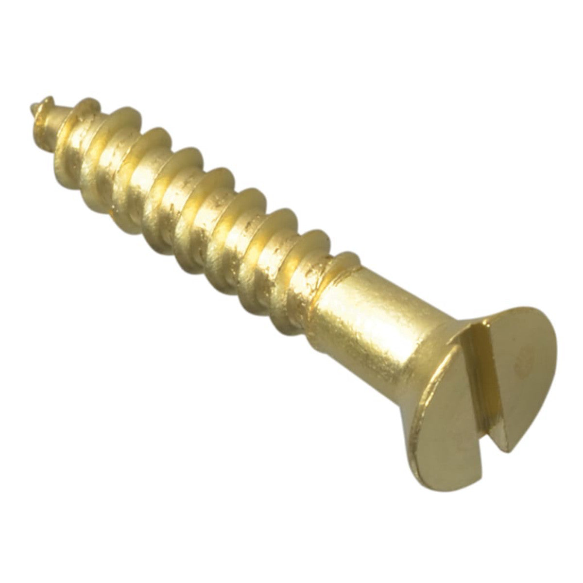 ForgeFix Wood Screw Slotted Raised Head Solid Brass 1in x 8 ForgePack 16 FORFPRA18B