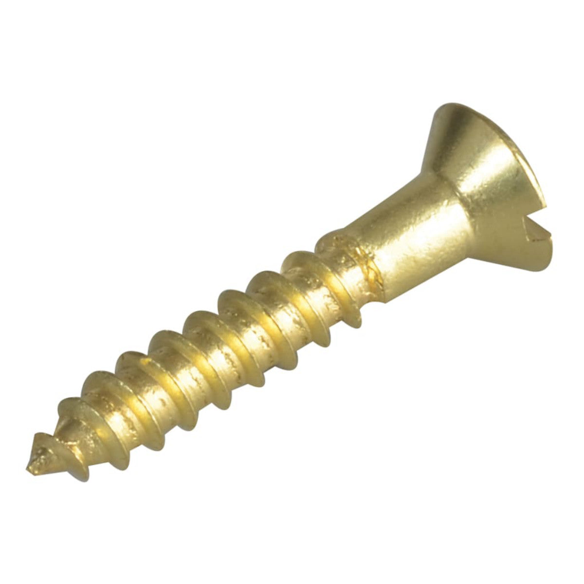 ForgeFix Wood Screw Slotted Raised Head Solid Brass 1in x 8 ForgePack 16 FORFPRA18B