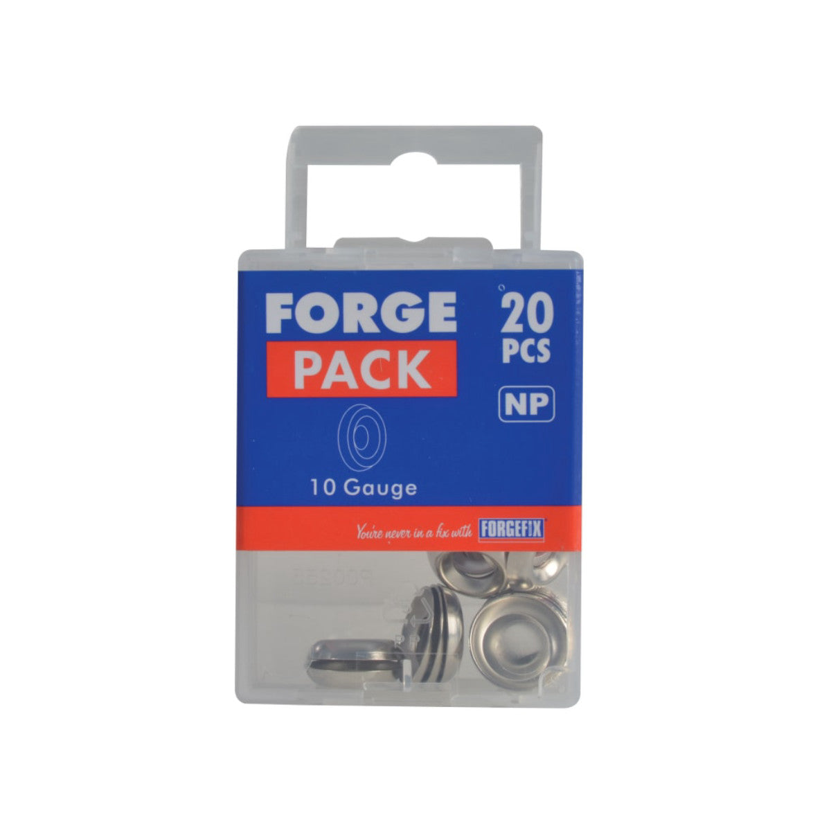 ForgeFix Screw Cup Washer Nickle Plated No.10 ForgePack 20 FORFPSCW10N