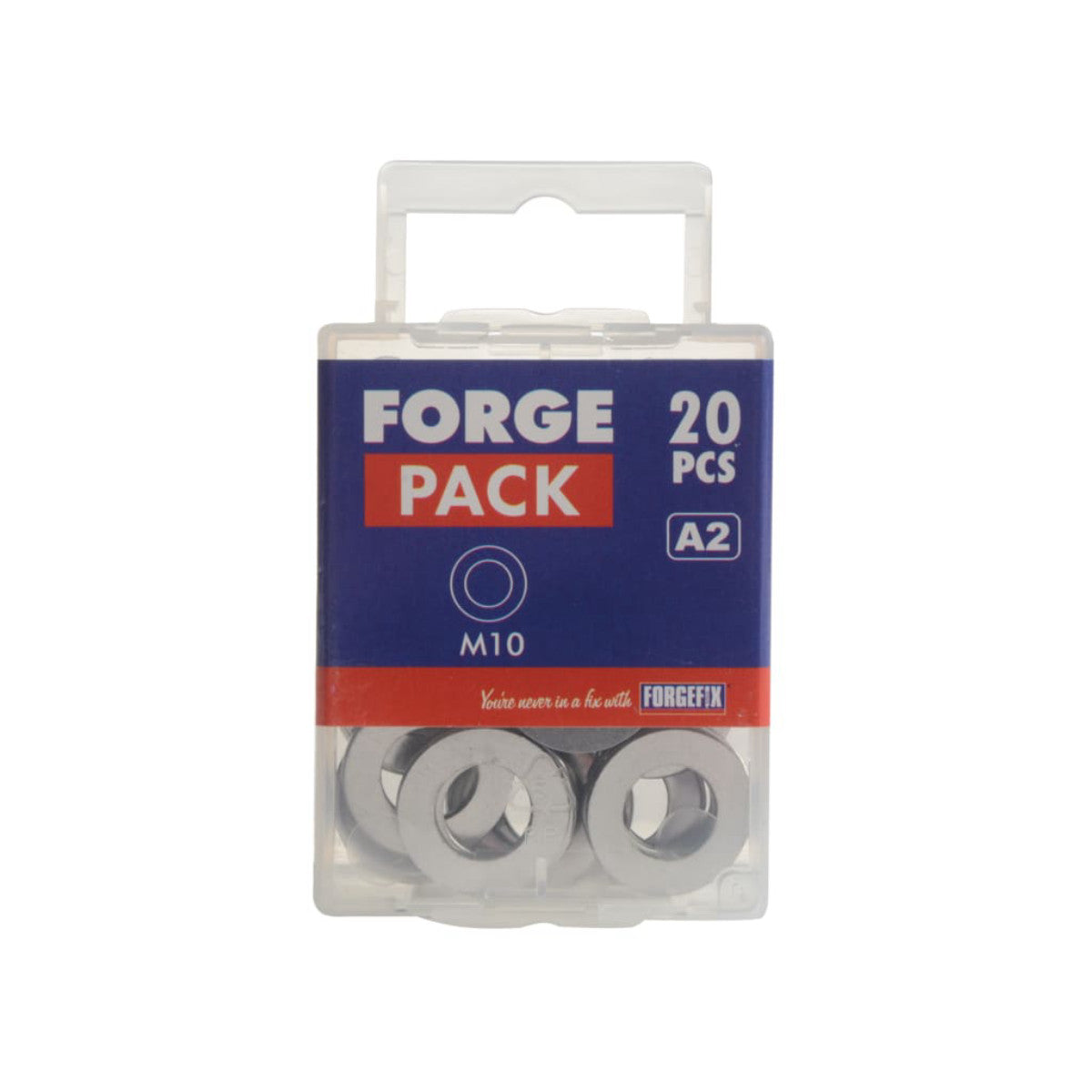 ForgeFix Flat Washers DIN125 A2 Stainless Steel M10 ForgePack 20 FORFPWAS10S