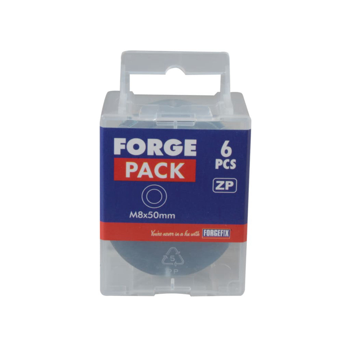 ForgeFix Flat Penny Washer ZP M8 x 50mm ForgePack 6 FORFPWAS850