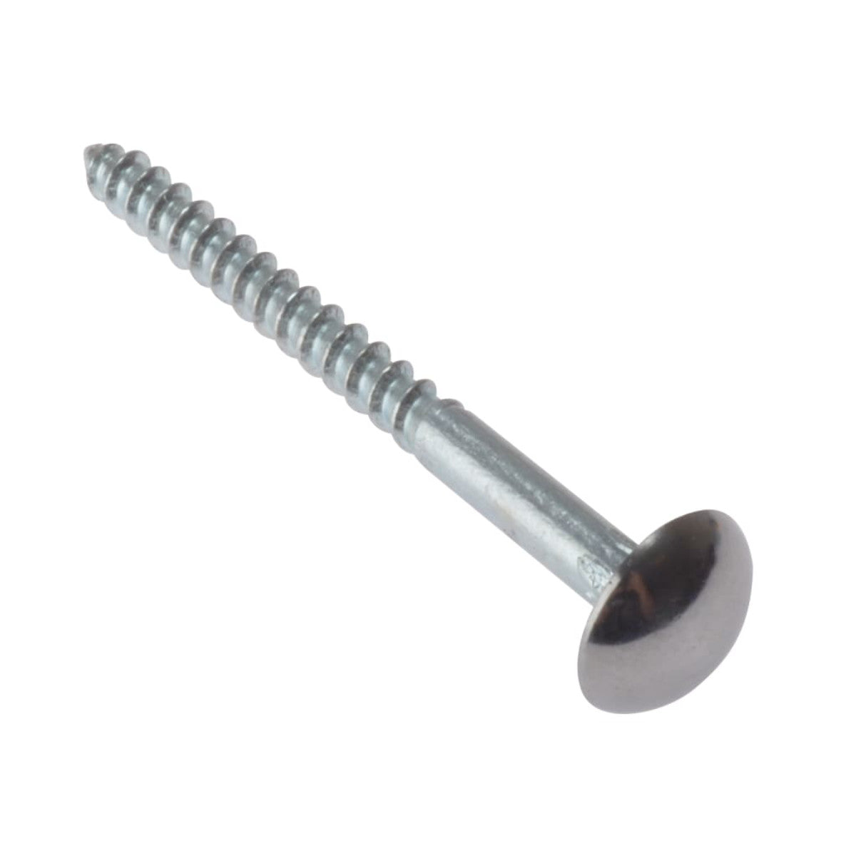ForgeFix Mirror Screw Chrome Domed Top Slotted CSK ST ZP 1.1/4in x 8 Bag 10 FORMS114CPM