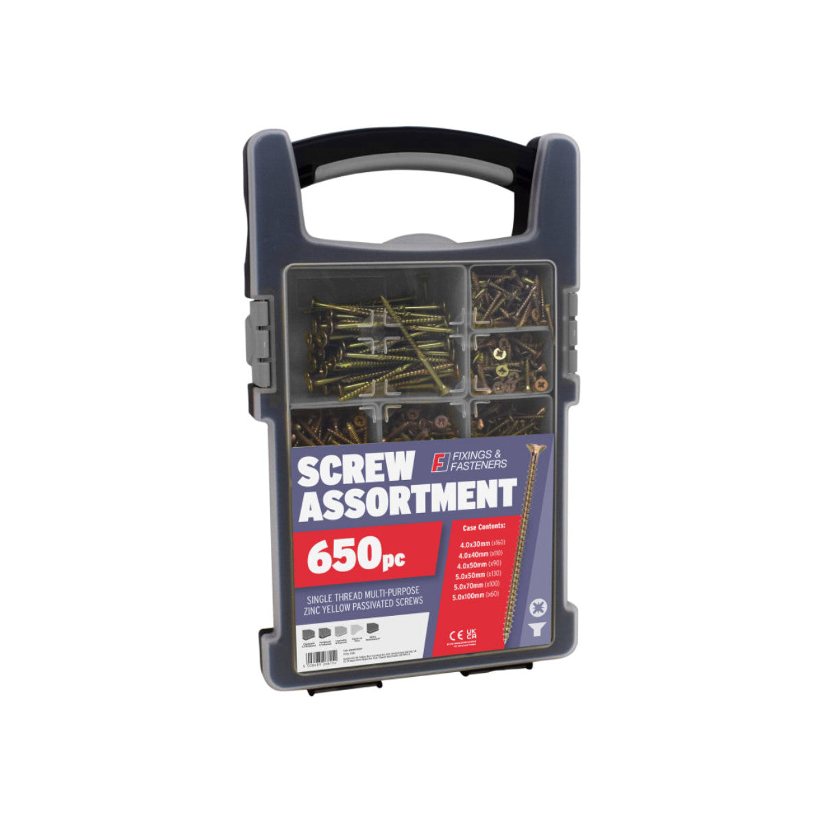 ForgeFix Multi-purpose Screw Organiser 650 Piece FOROPMPS650Y