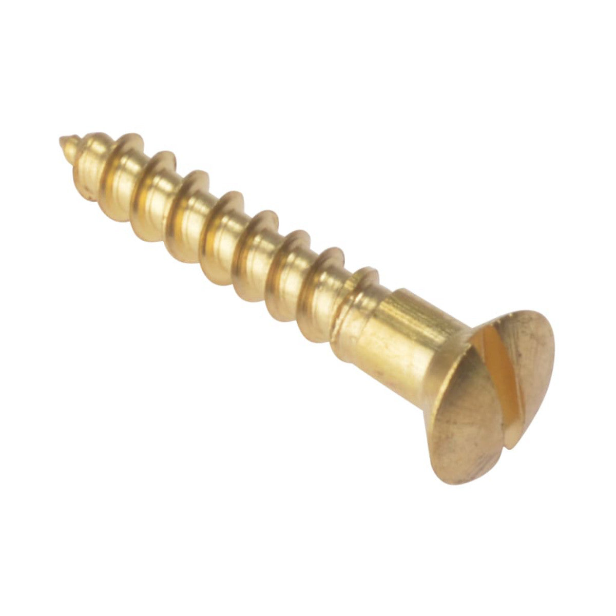 ForgeFix Wood Screw Slotted Raised Head ST Solid Brass 1in x 8 Box 200 FORRAH18BR