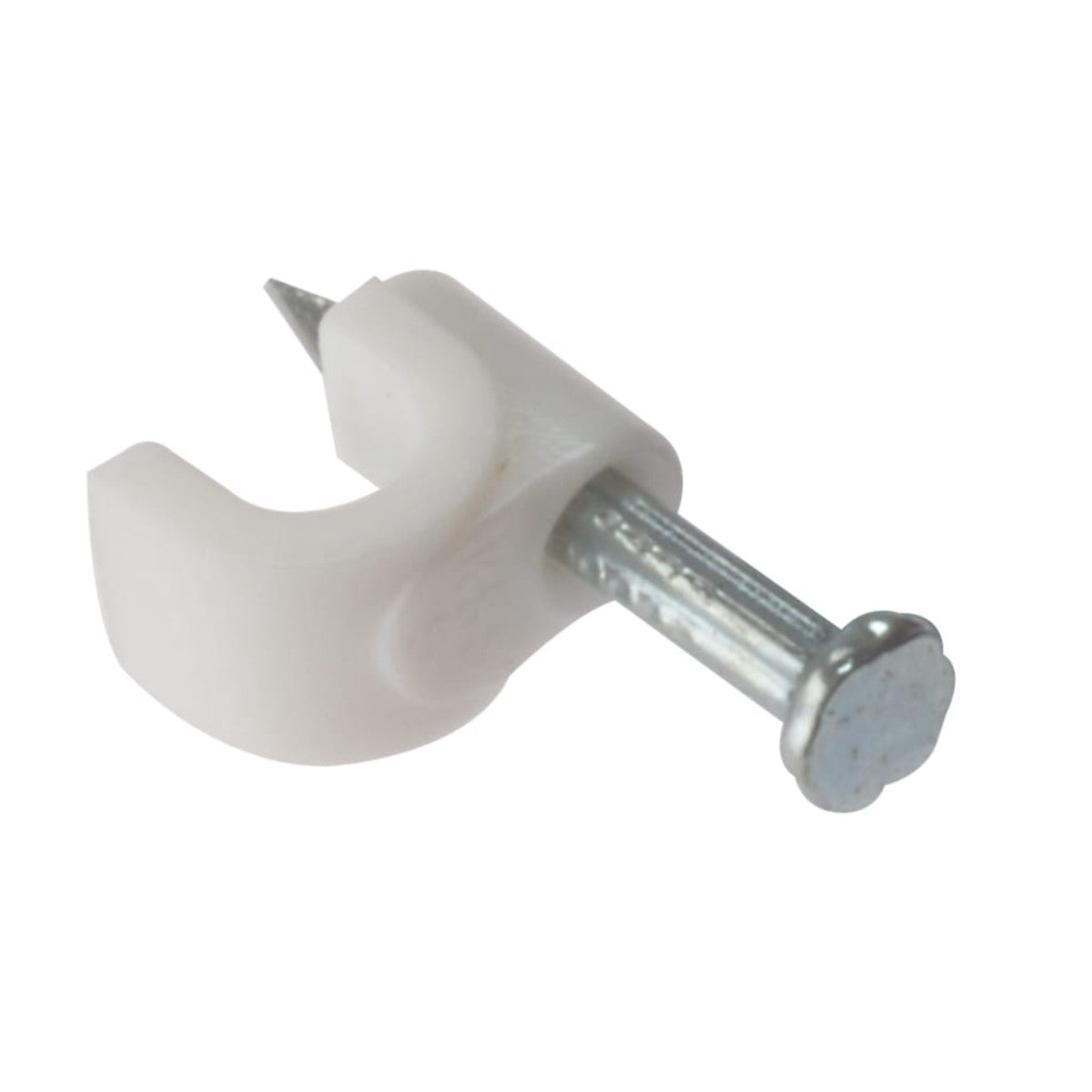 ForgeFix Cable Clip Round White 5-6mm Box 100 FORRCC56W