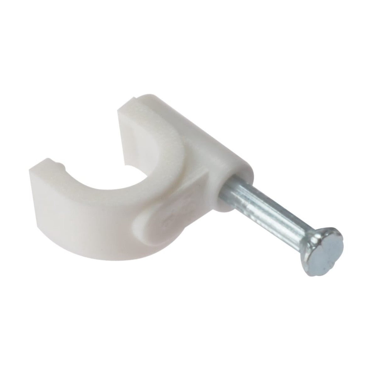 ForgeFix Cable Clip Round White 7-8mm Box 100 FORRCC78W