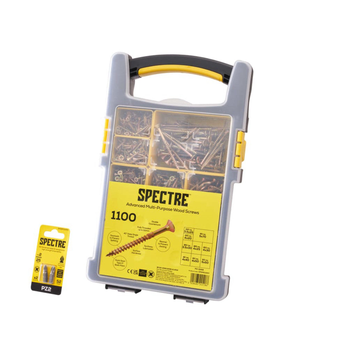 ForgeFix Spectre Advanced Screw Set, 1100 Piece FORSPE1100Y