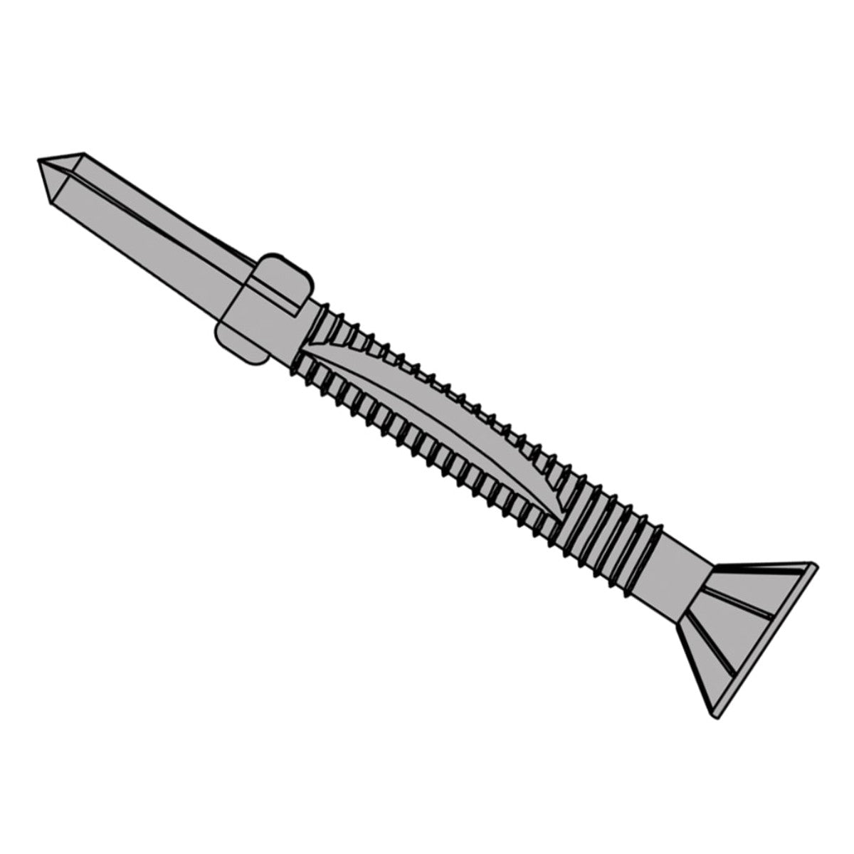 ForgeFix TechFast Timber to Steel CSK/Wing Screw No.5 Tip 5.5 x 120mm Box 50 FORTFC55120H