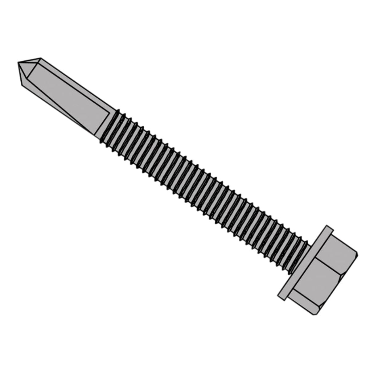 ForgeFix TechFast Roofing Sheet to Steel Hex Screw No.5 Tip 5.5 x 80mm Box 100 FORTFH5580H