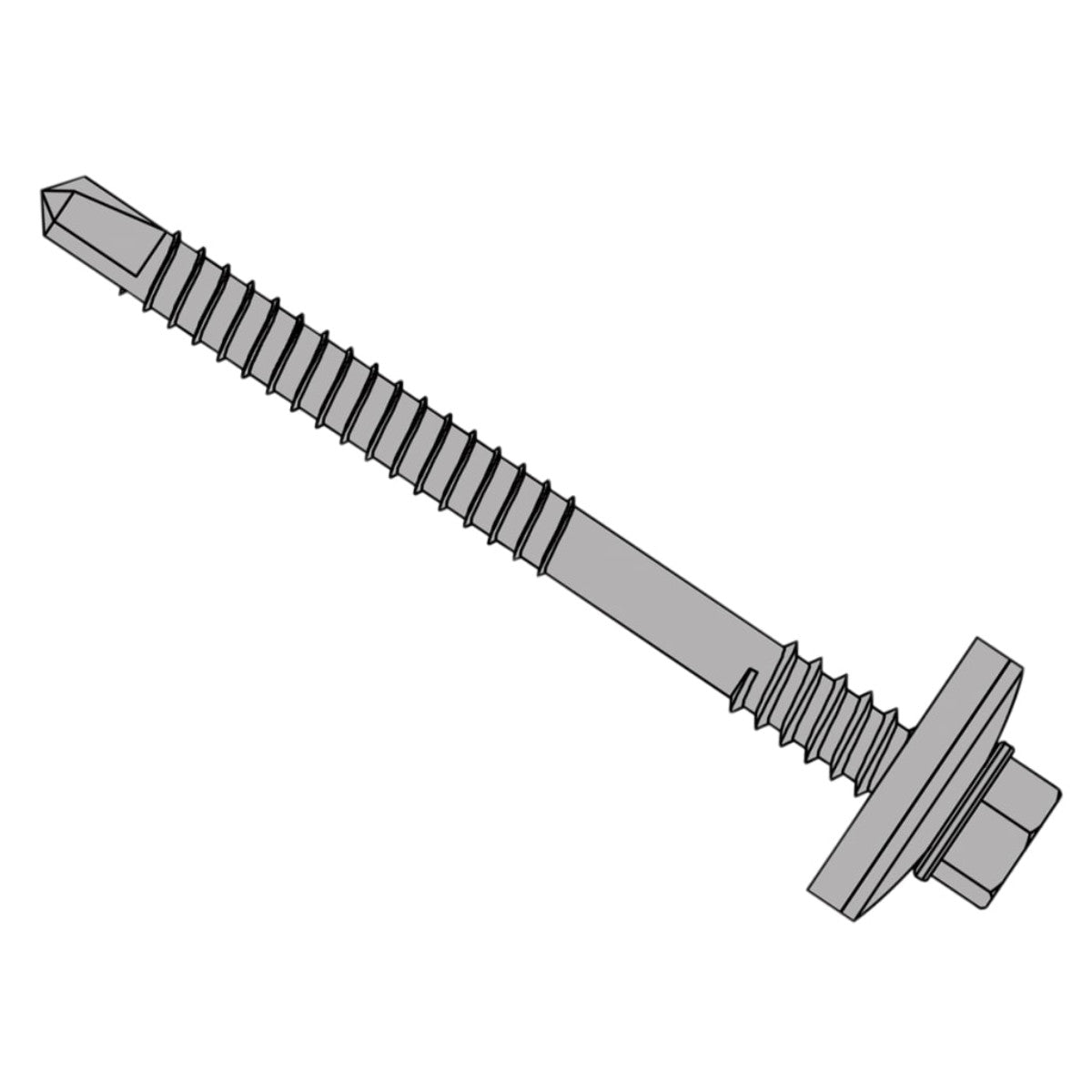 ForgeFix TechFast Composite Panels to Steel Hex Screw No.3 Tip 5.5 x 150mm Box 100 FORTFHW5150L