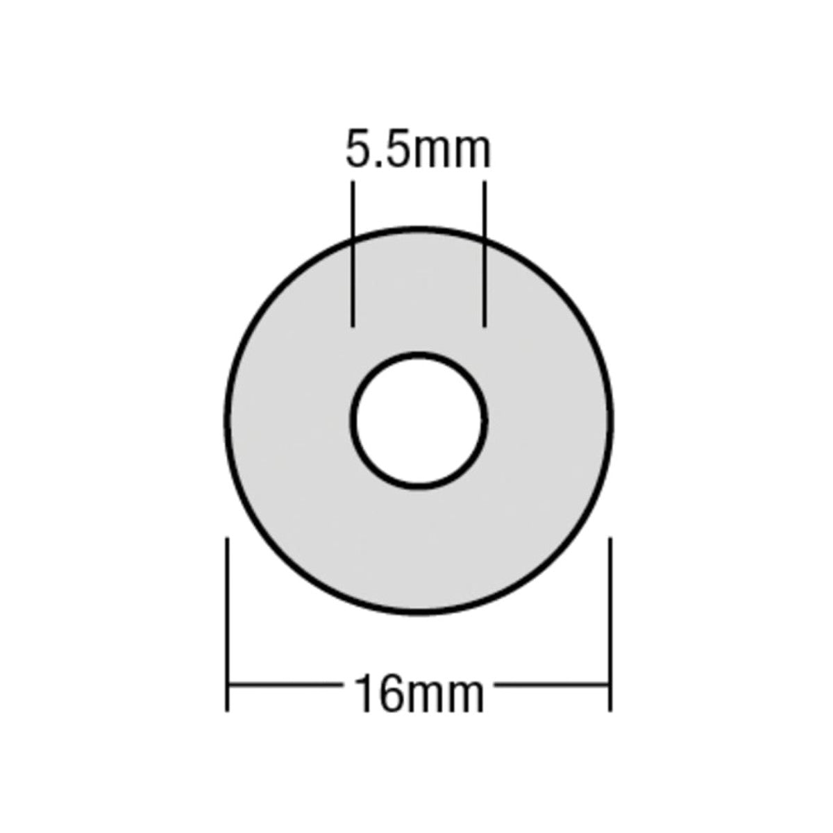 ForgeFix TechFast Bonded EPDM Washer 5.5 x 16mm Box 100 FORTFW1655