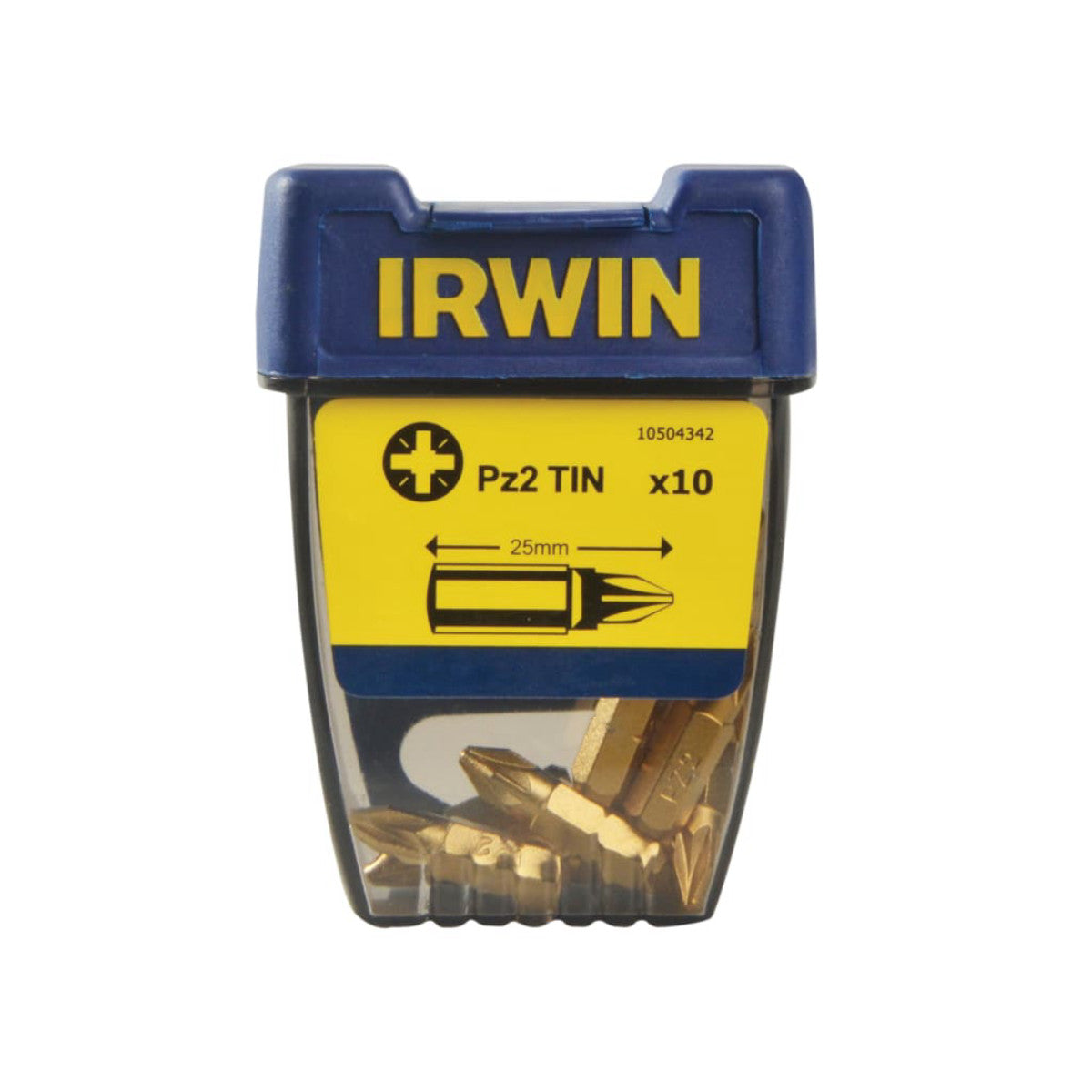IRWIN Screwdriver Bits Pozidriv PZ2 25mm Titanium (Pack 10) IRW10504342
