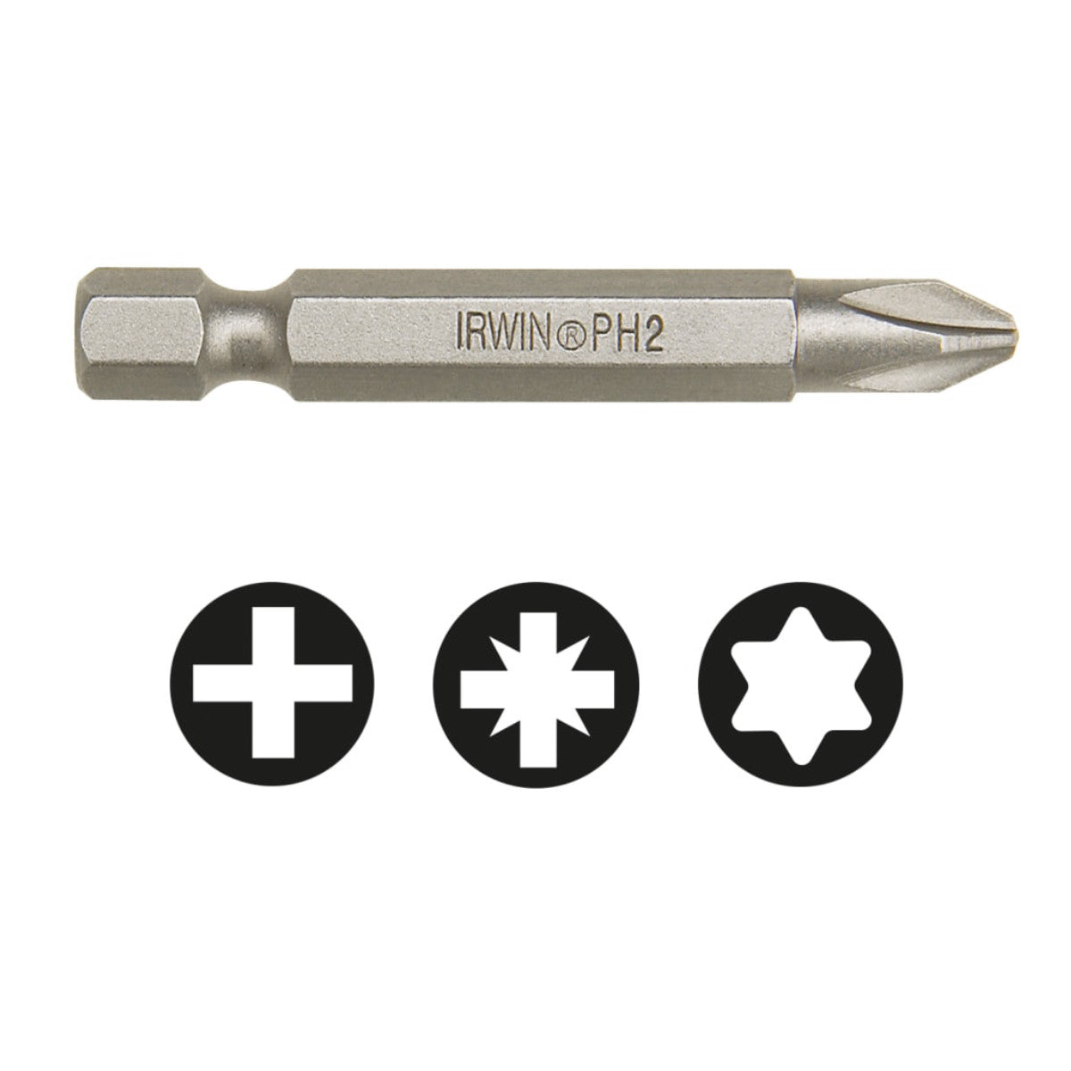 IRWIN Phillips Power Insert Bit PH2 70mm (Pack 1) IRW10504365
