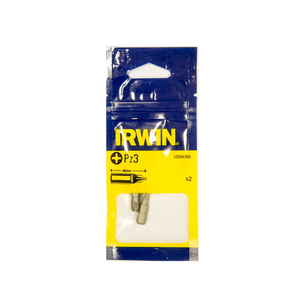 IRWIN Pozidriv Insert Bits PZ3 25mm (Pack 2) IRW10504399