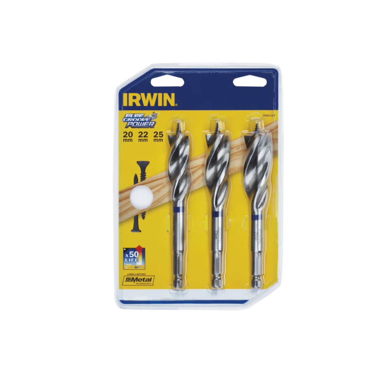 IRWIN Blue Groove Wood Power Bit Set, 3 Piece IRW10507720