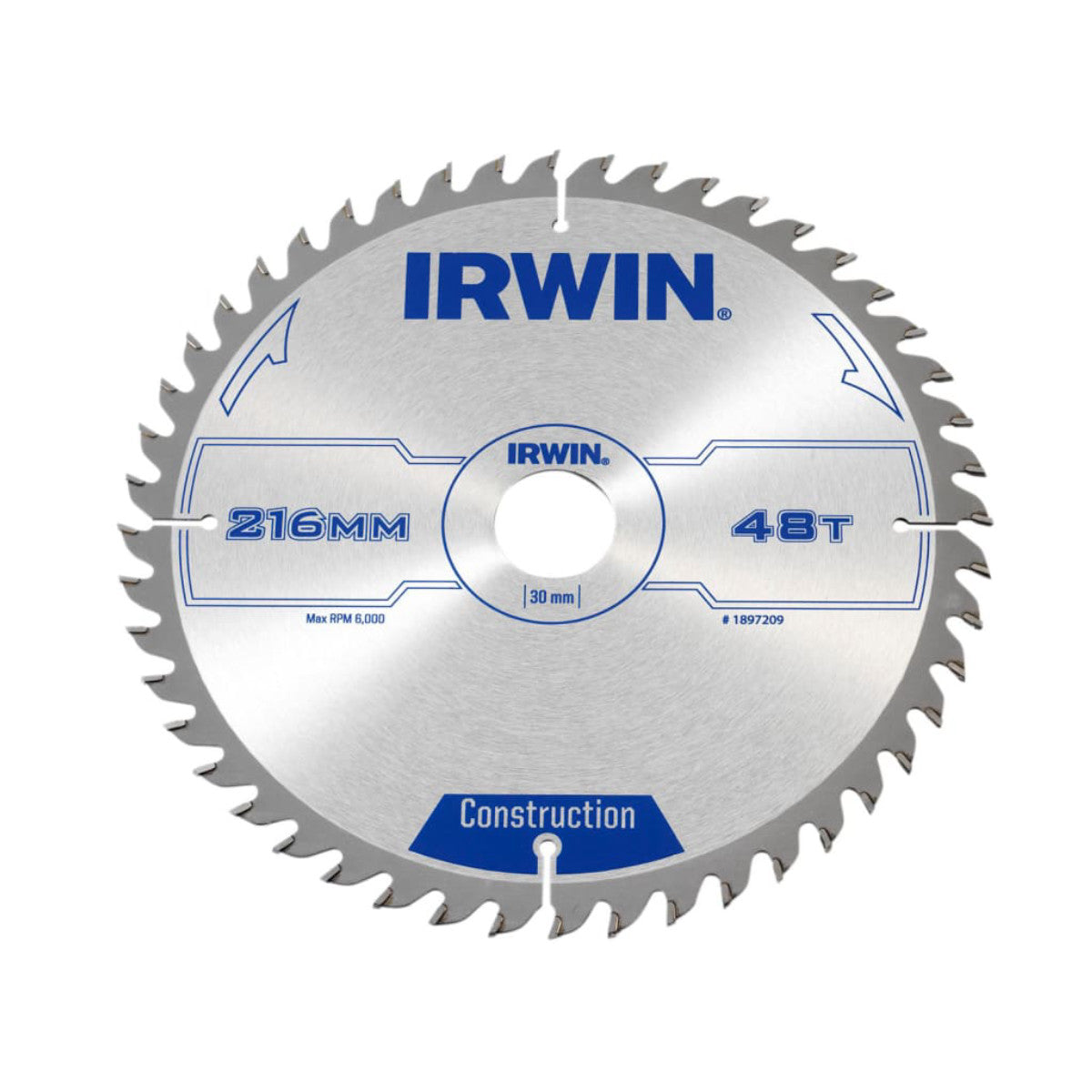 IRWIN General Purpose Table & Mitre Saw Blade 216 x 30mm x 48T ATB IRW1897209