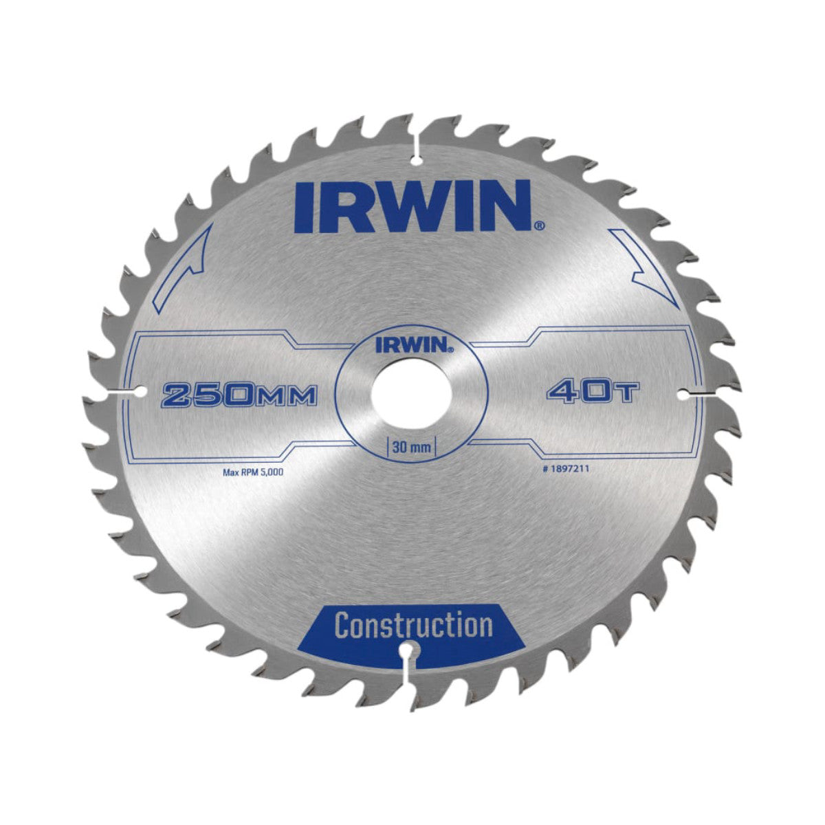 IRWIN General Purpose Table & Mitre Saw Blade 250 x 30mm x 40T ATB IRW1897211