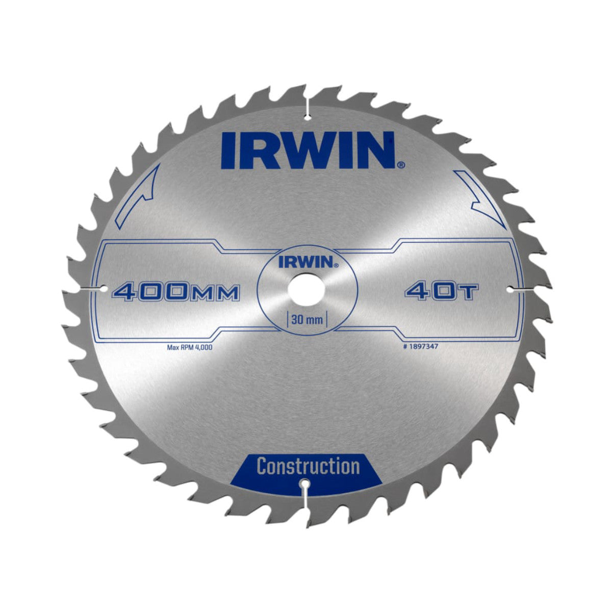 IRWIN General Purpose Table & Mitre Saw Blade 400 x 30mm x 40T ATB IRW1897347