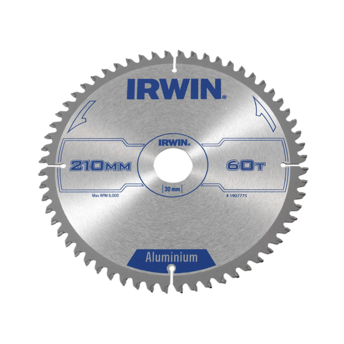 IRWIN Professional Aluminium Circular Saw Blade 210 x 30mm x 60T TCG IRW1907775