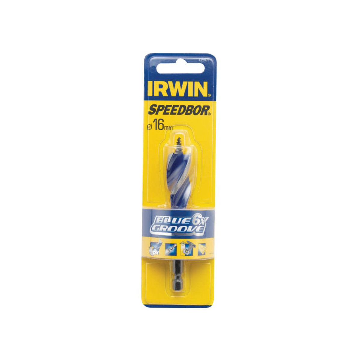 IRWIN Blue Groove 6X Stubby Wood Bit 16 x 100mm IRW1921991