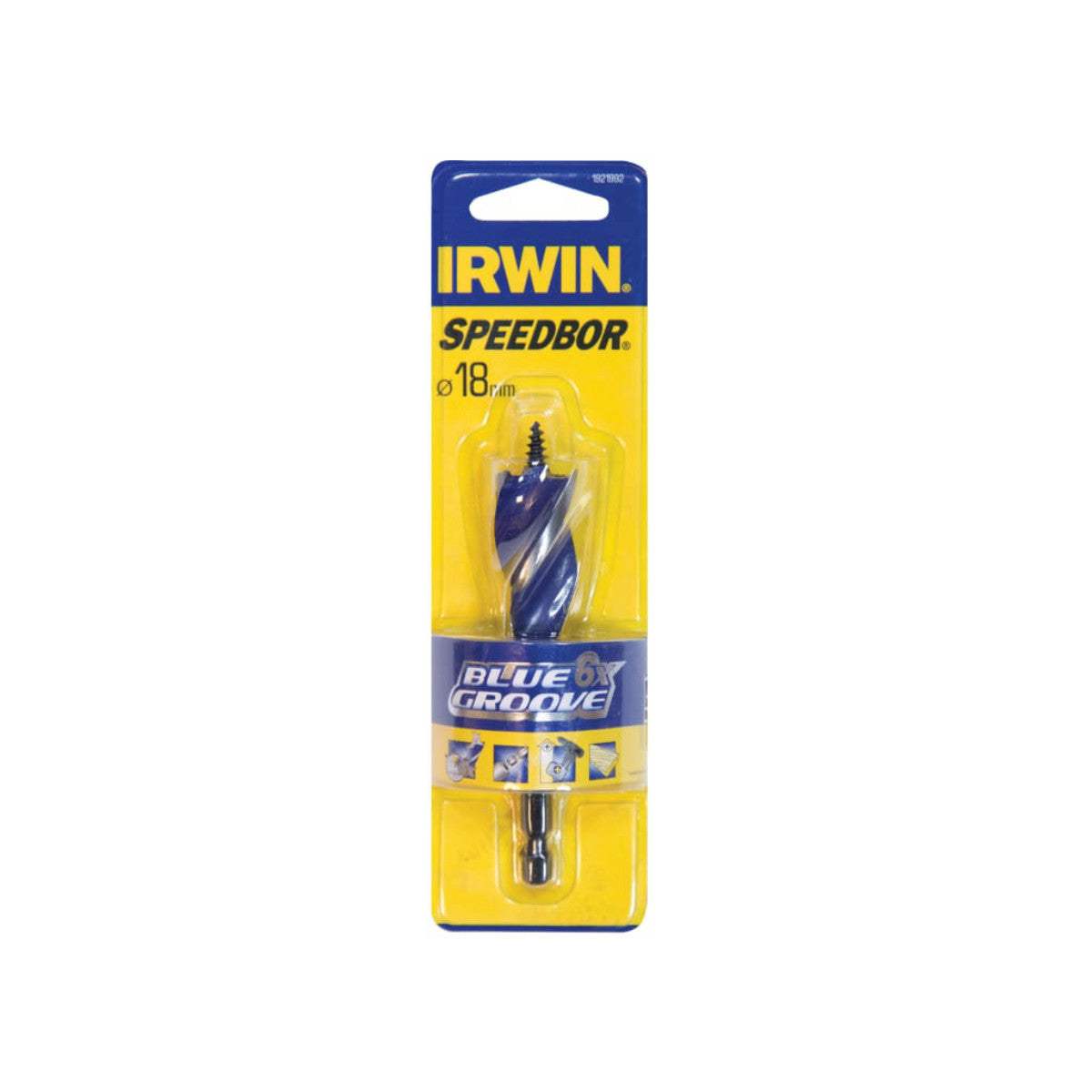 IRWIN Blue Groove 6X Stubby Wood Bit 18 x 100mm IRW1921992