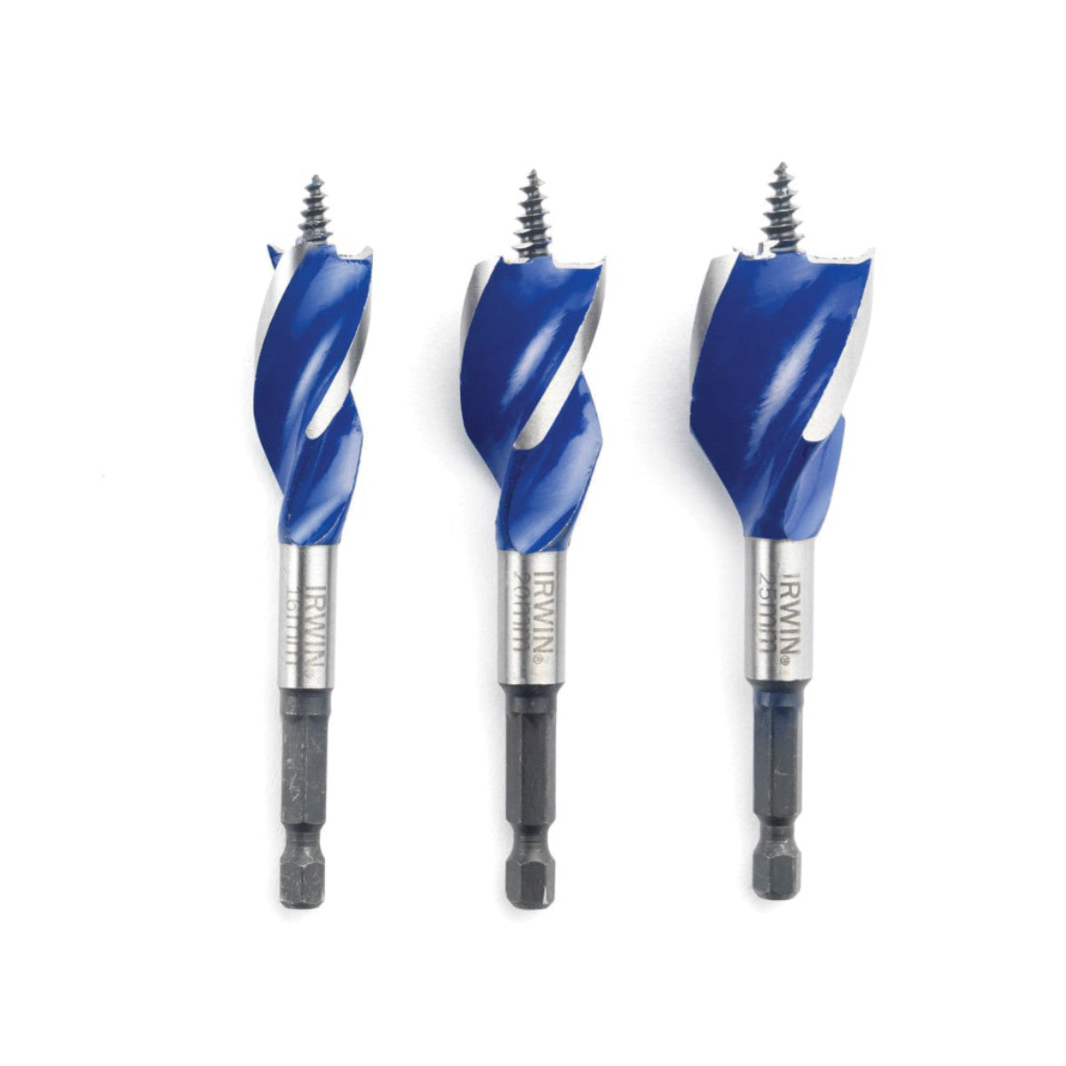 IRWIN Blue Groove 6X Stubby Wood Bit Set, 3 Piece IRW1922006